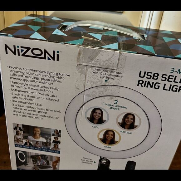 Nizoni 3 Mode Usb selfie ring light - Picture 5 of 6